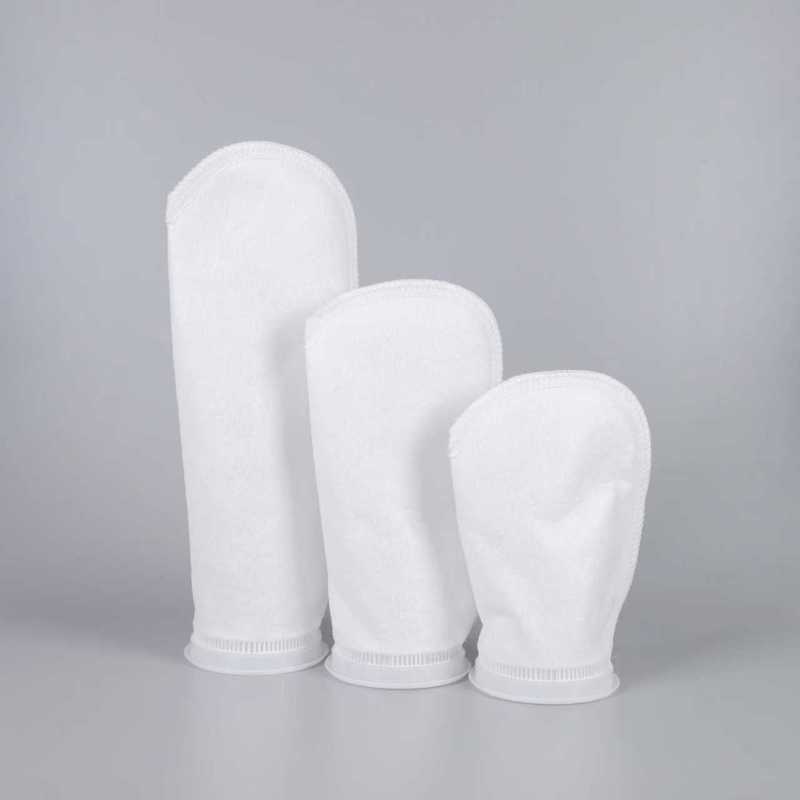 High Efficiency Plastic Ring Hot Melt Mouth Liquid Filter Bag with Coreless Design